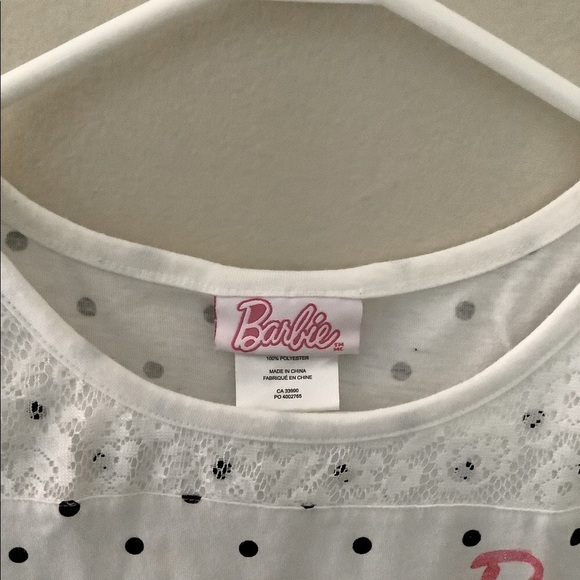 Barbie Kids Poka Dot Short Sleeve Shirt - Picture 4 of 6